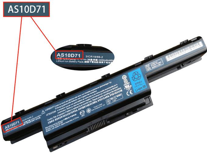 How to find the Acer battery part number