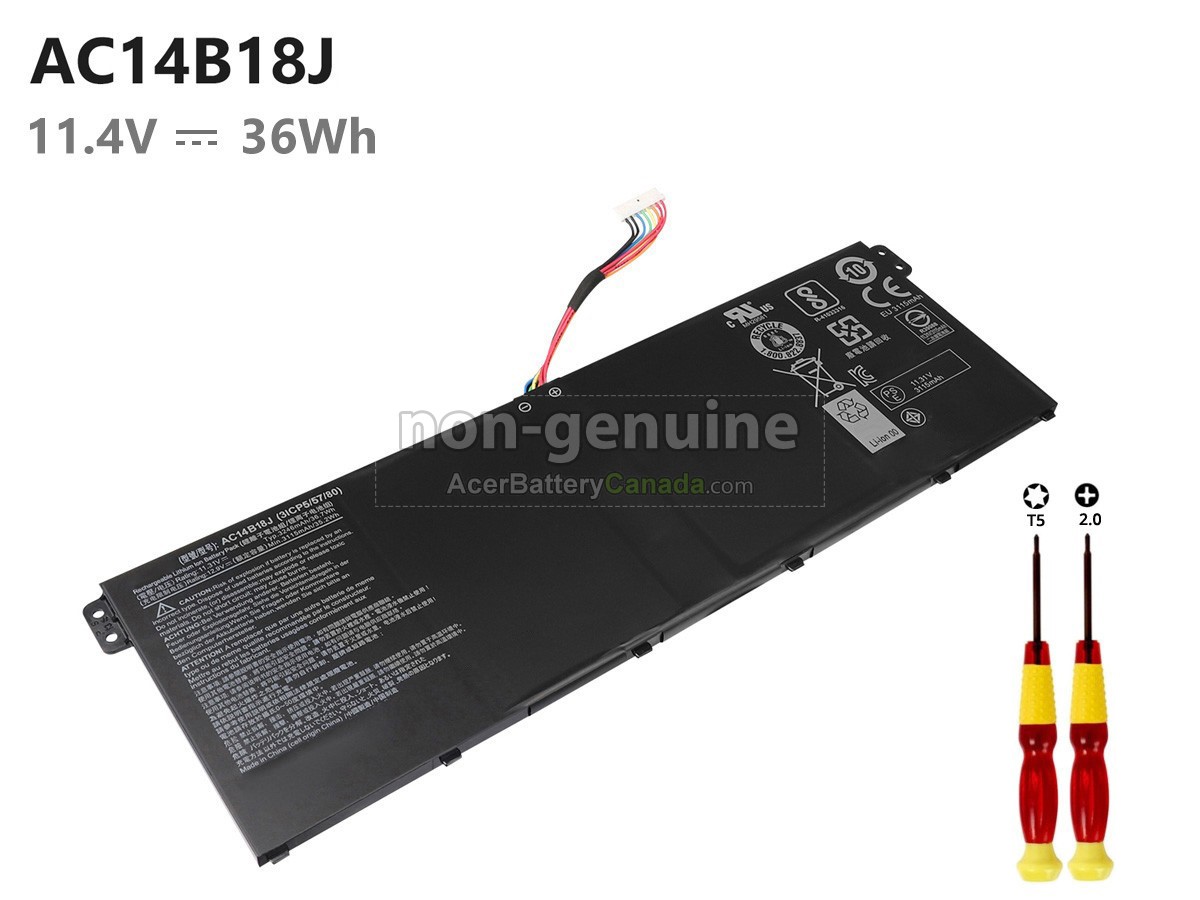 Acer AC14B18J(3ICP5/57/80) battery replacement
