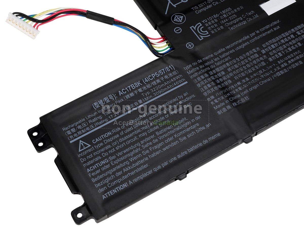Acer AC17B8K battery replacement